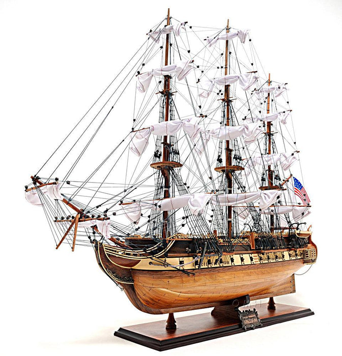 Handcrafted USS Constitution Midsize Model Ship With Display Case Home Decor - Medieval Replicas