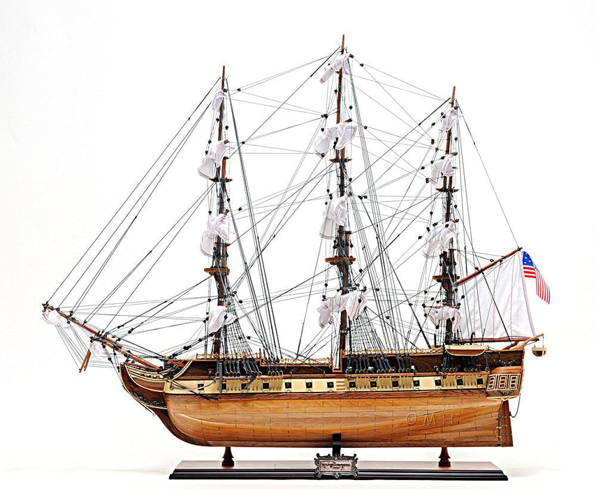 Handcrafted USS Constitution Mid size Model Ship With Display Case  Front Open - Medieval Replicas