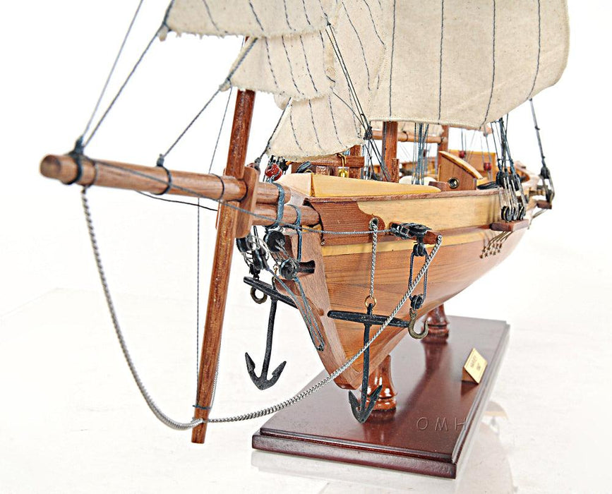 BOAT HARVEY HANDMADE WOODEN  SAIL BOAT MODEL 35" SAIL - Medieval Replicas