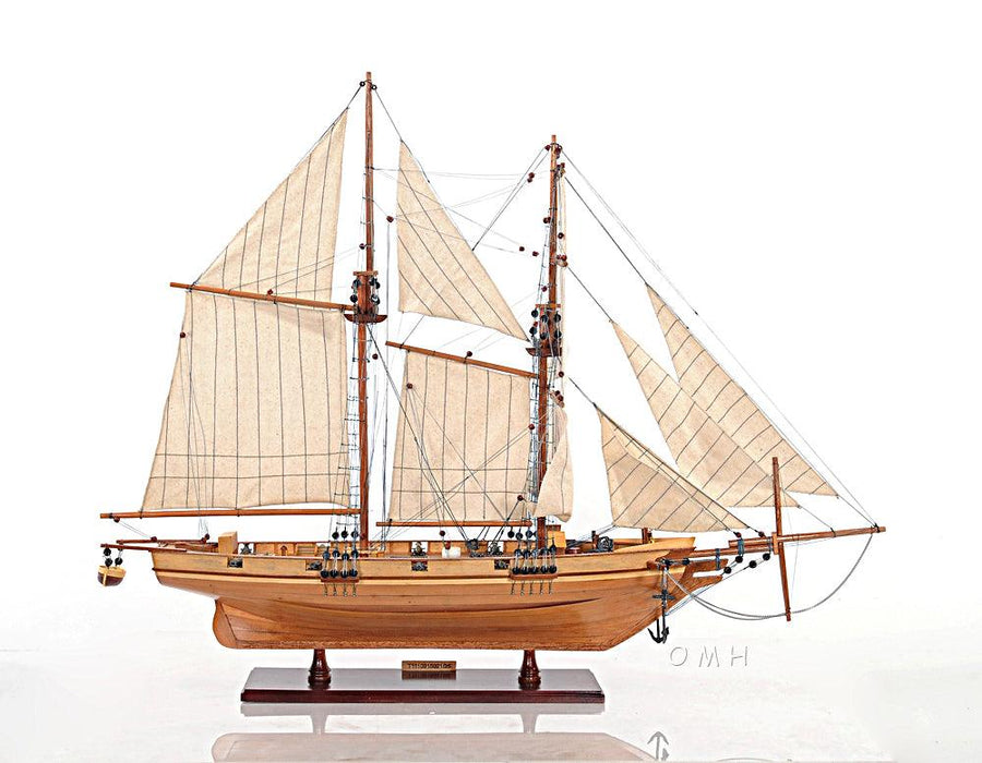 BOAT HARVEY HANDMADE WOODEN  SAIL BOAT MODEL 35" SAIL - Medieval Replicas