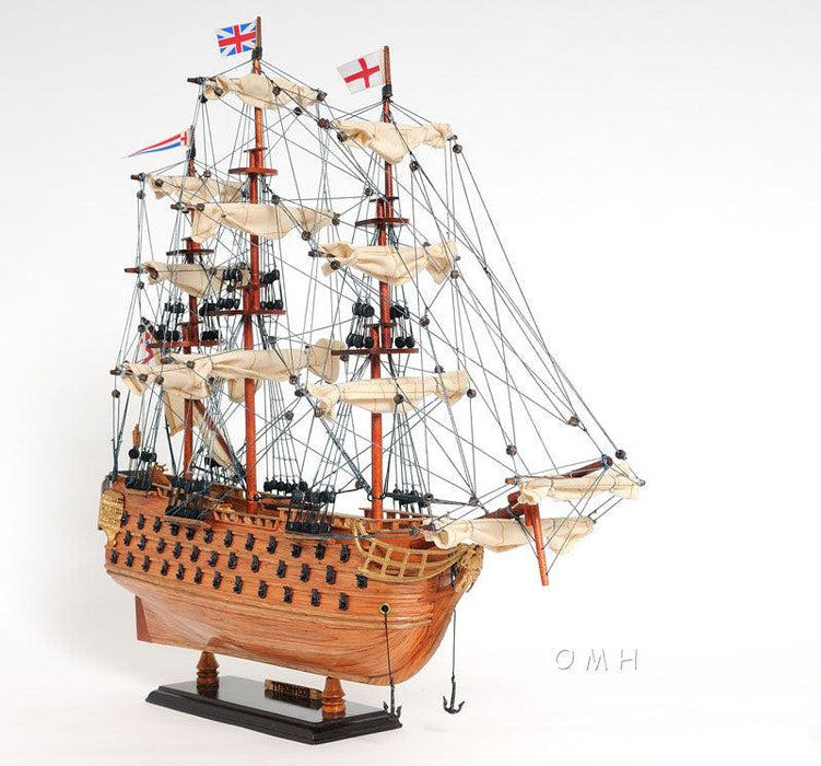 Handcrafted HMS Victory Small Model Ship With Display Case - Medieval Replicas