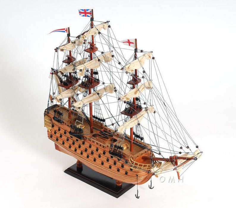 Handcrafted HMS Victory Small Model Ship With Display Case - Medieval Replicas