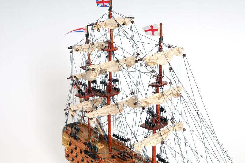 Handcrafted HMS Victory Small Model Ship With Display Case - Medieval Replicas