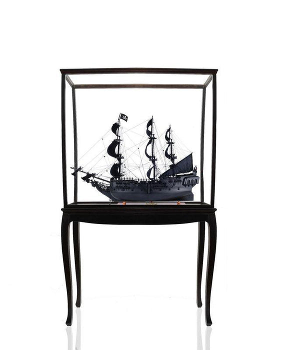 Handcrafted Black Pearl Pirate Ship Large With Floor Display Case - Medieval Replicas