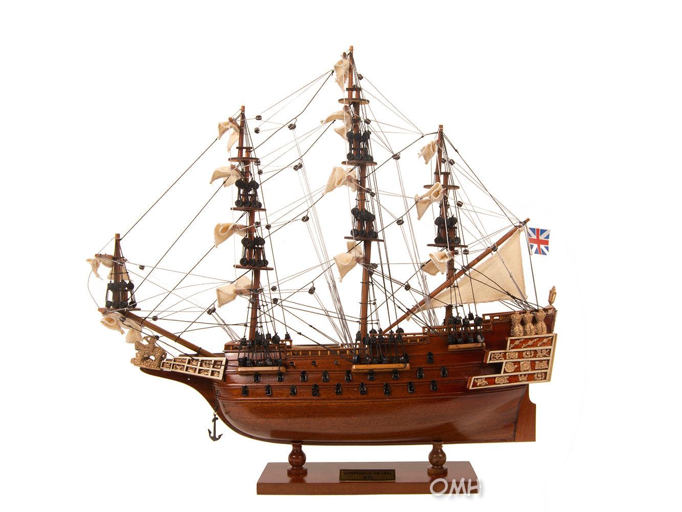 HMS Sovereign of the Seas Small Ship Model - Medieval Replicas