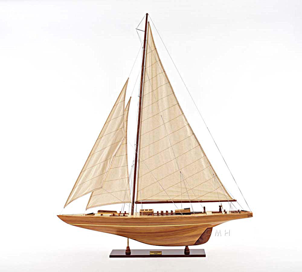 ENDEAVOUR 40" "British Sailboat" Handcrafted Wooden Model Boat - Medieval Replicas