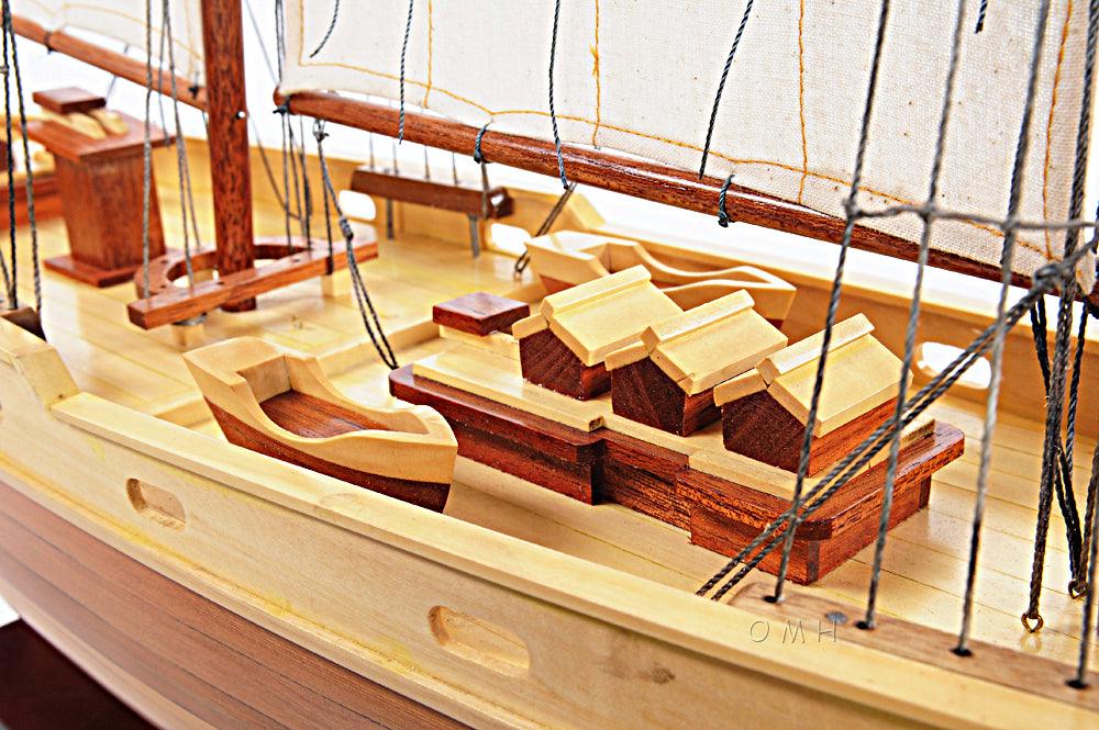 Bluenose II FULLY ASSEMBLED Handcrafted Wooden Model Boat - Medieval Replicas