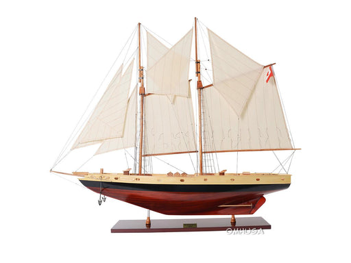 Bluenose II Painted handcrafted wooden model boat - Medieval Replicas