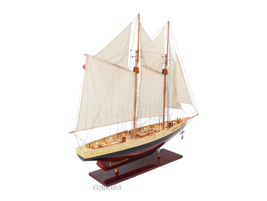 Bluenose II Painted handcrafted wooden model boat - Medieval Replicas