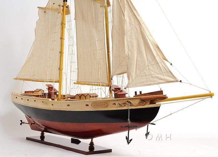 Handcrafted Bluenose II painted Medium Ship Model - Medieval Replicas