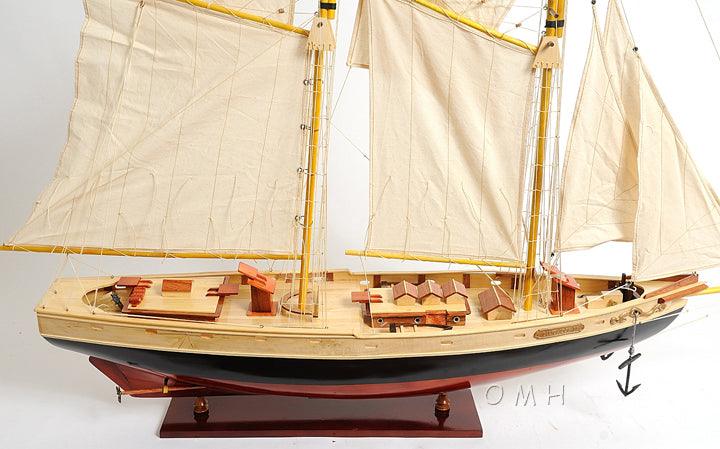 Handcrafted Bluenose II painted Medium Ship Model - Medieval Replicas