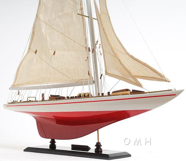 ENDEAVOUR Yacht Painted Wooden Model 24" - Medieval Replicas