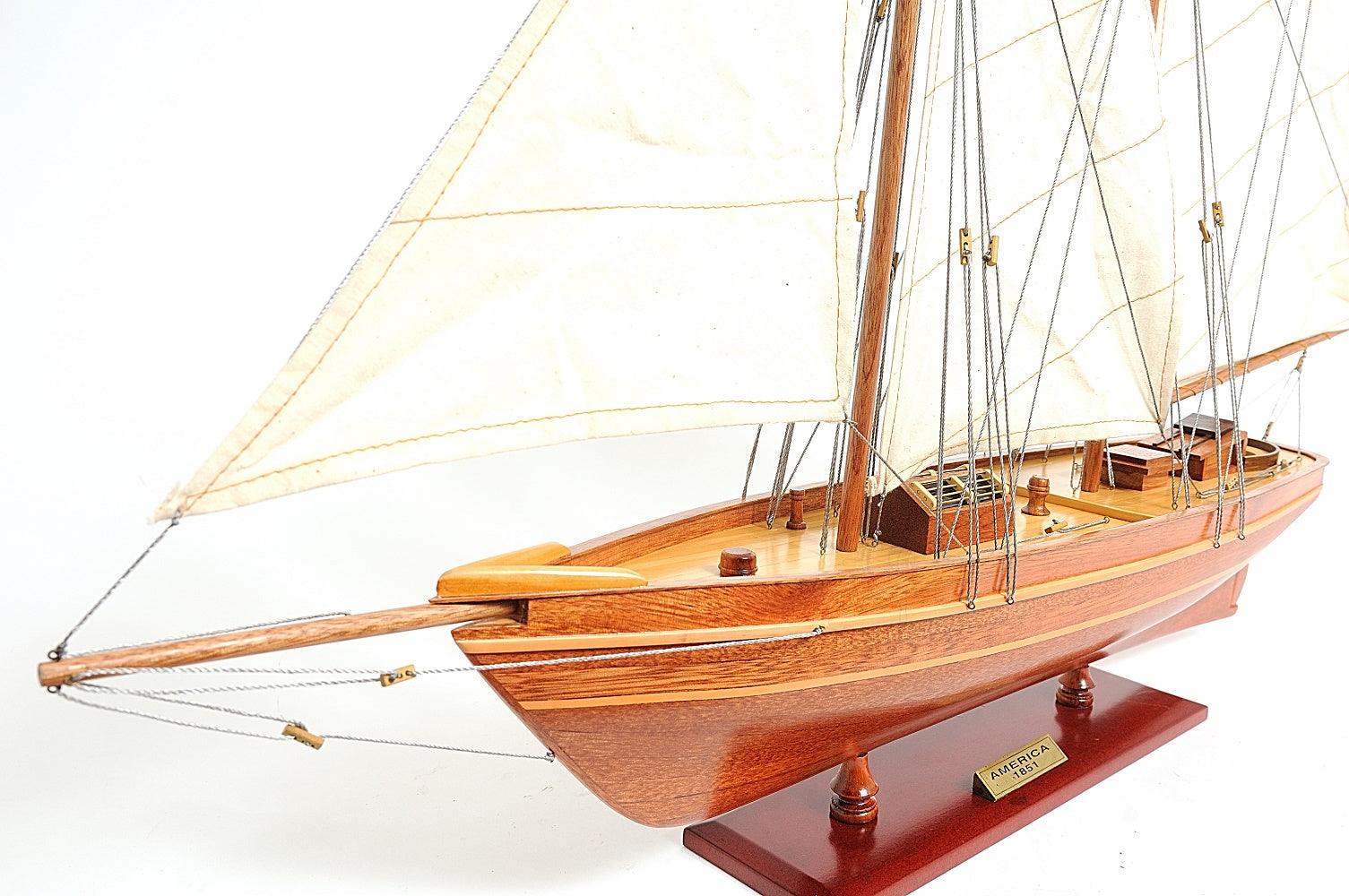 America Cup Racing Yacht Fully Assembled Model - Medieval Replicas