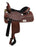 Economy style western horse saddle with basket tooling 16" - Medieval Replicas