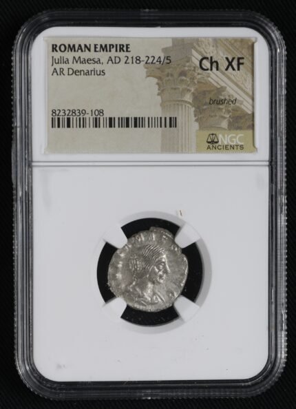 Julia Maesa Silver Denarius NGC Certified Slab(CH-XF)