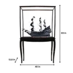 Black Pearl Pirate Ship Large With Floor Display Case