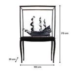 Black Pearl Pirate Ship Large With Floor Display Case