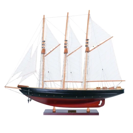 Atlantic Painted Large Sailboat Schooner Yacht Model