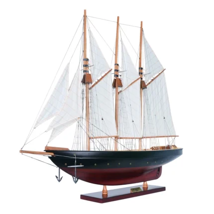 Atlantic Painted Large Sailboat Schooner Yacht Model