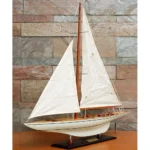 Columbia Painted Large Sailboat Schooner Yacht Model