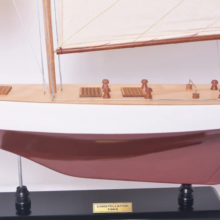 Constellation Painted Large Sailboat Schooner Yacht Model 32 Inches Long