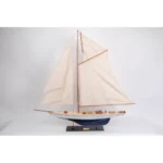 Defender Painted Large Sailboat Schooner Yacht Model 31 Inches Long