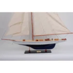 Defender Painted Large Sailboat Schooner Yacht Model 31 Inches Long