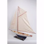 Defender Painted Large Sailboat Schooner Yacht Model 31 Inches Long
