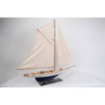 Defender Painted Large Sailboat Schooner Yacht Model 31 Inches Long