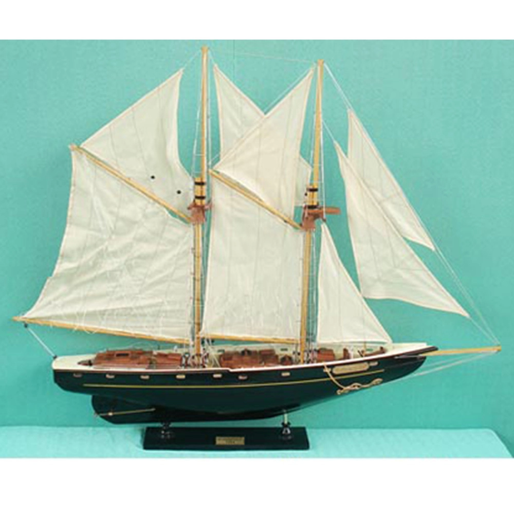 Y132-BLUENOSE-MODEL-SHIP-II-NEW-PAINTED-SAILBOAT-SCHOONER-YACHT-MODEL-33-INCHES-LONG-L01.webp Bluenose Model Ship II New Painted Sailboat Schooner Yacht Model 33 Inches Long