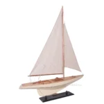 Columbia Painted Large Sailboat Schooner Yacht Model 24 Inches Long