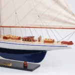 Defender painted Medium Sailboat Schooner Yacht Model 24 Inches Long