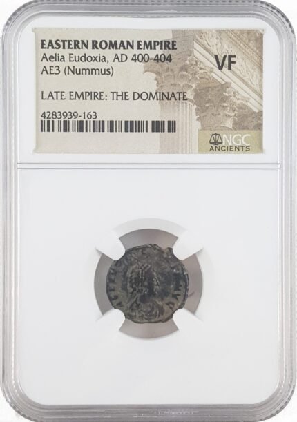 Roman bronze coin of Aelia Eudoxia (401-460) NGC(VF) — image 1
