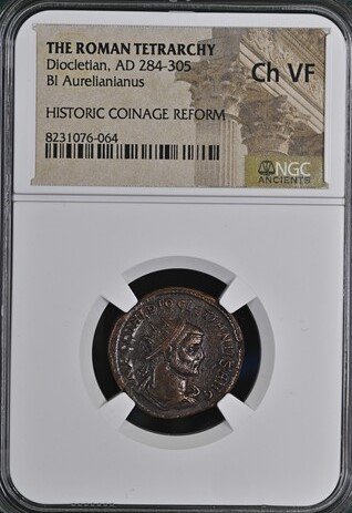 Roman AE Antoninianus of Diocletian (AD284-305) NGC(CH-VF)