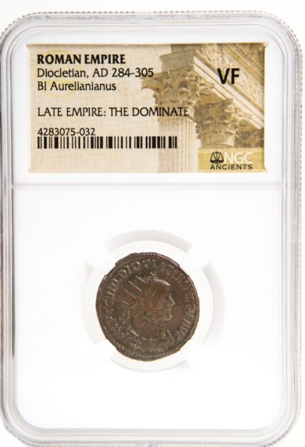 Roman AE Antoninianus of Diocletian (AD284-305) NGC(VF)