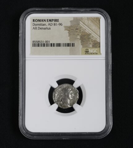 Domitian Silver Denarius NGC Certified Slab(LG)