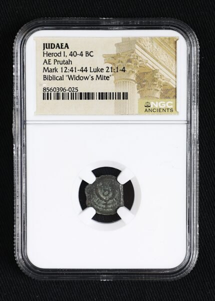 Judaea AE Herod 1st (40-4 BC) Prutah NGC(PG)