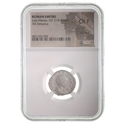 Julia Maesa Silver Denarius NGC Certified Slab(CH-F)
