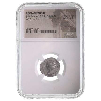 Julia Maesa Silver Denarius NGC Certified Slab(CH-VF)