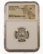 Julia Maesa Silver Denarius NGC Certified Slab(VF)