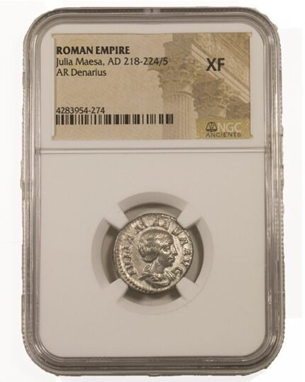 Julia Maesa Silver Denarius NGC Certified Slab(XF)