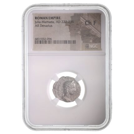 Roman Empire, Julia Mamaea (died 235 CE), Denarius NGC(CH-F)