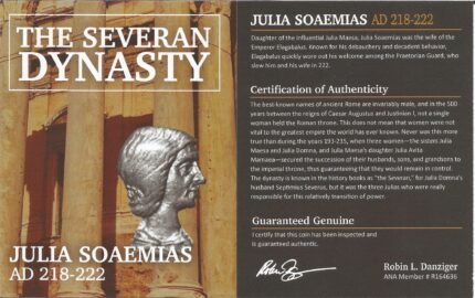 Julia Soaemias Denarius NGC Certified Slab(CH-XF)