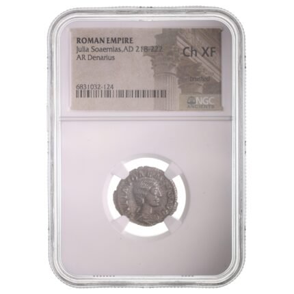Julia Soaemias Denarius NGC Certified Slab(CH-XF)