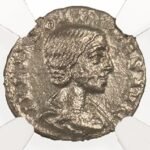 Julia Soaemias Denarius NGC Certified Slab(F)