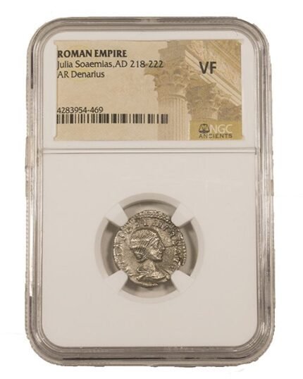 Julia Soaemias Denarius NGC Certified Slab(VF)