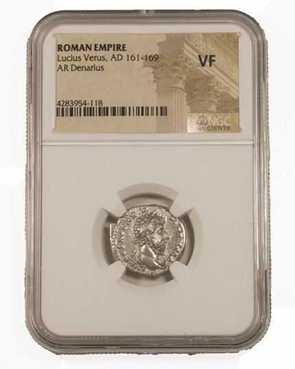 Lucius Verus Silver Denarius NGC Certified Slab(VF)