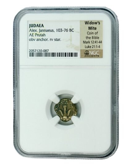 Widow's Mite: Judean Prutah (103-76 BC) NGC Slab(EXCELLENT)