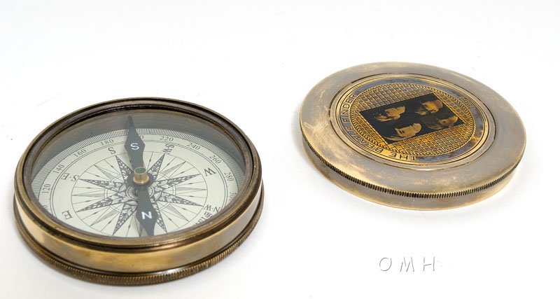 Beetles Compass w leather case — view 1 Beetles Compass w leather case — view 1