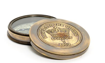 Makers to the Queen Compass w leather case — view 2